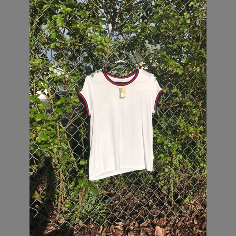 Simple white tee